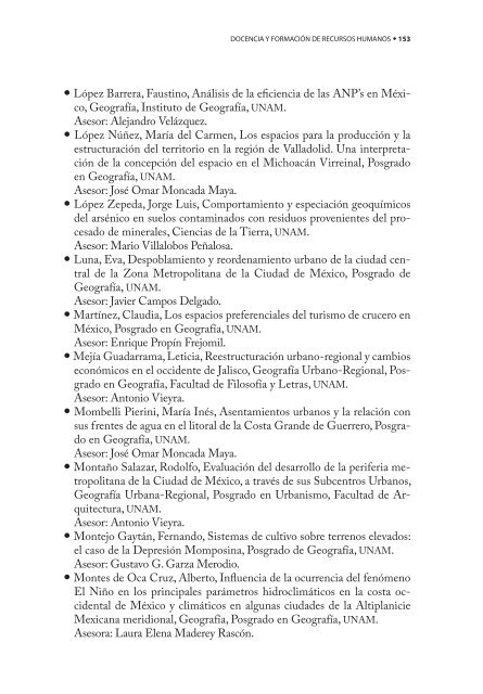 4o. Informe de Actividades - Instituto de GeografÃ­a - UNAM