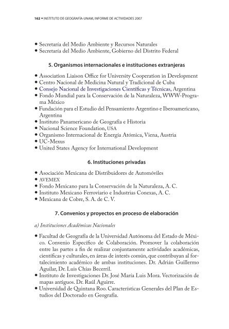 4o. Informe de Actividades - Instituto de GeografÃ­a - UNAM