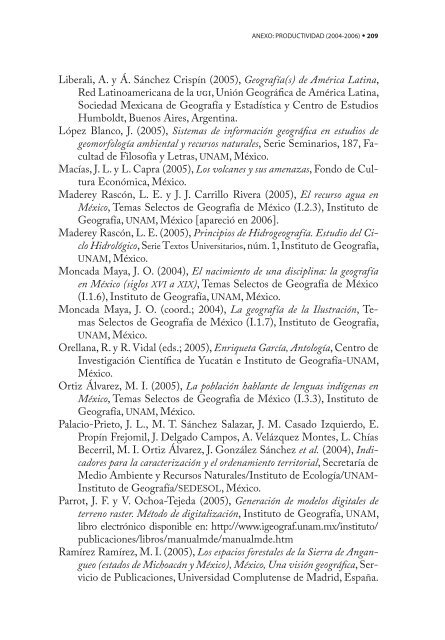 4o. Informe de Actividades - Instituto de GeografÃ­a - UNAM