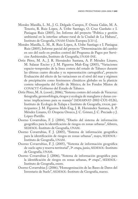 4o. Informe de Actividades - Instituto de GeografÃ­a - UNAM