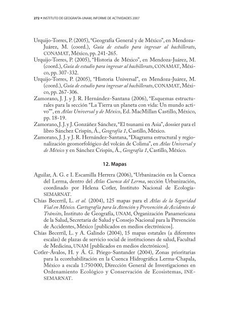 4o. Informe de Actividades - Instituto de GeografÃ­a - UNAM