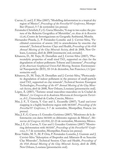 4o. Informe de Actividades - Instituto de GeografÃ­a - UNAM