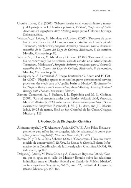 4o. Informe de Actividades - Instituto de GeografÃ­a - UNAM