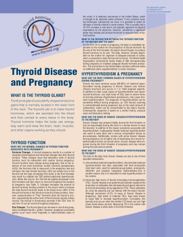 Thyroid Disease and Pregnancy - American Thyroid Association