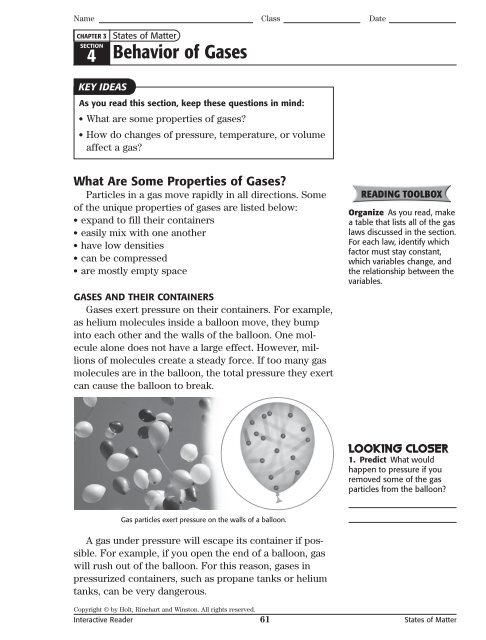 4 Behavior of Gases