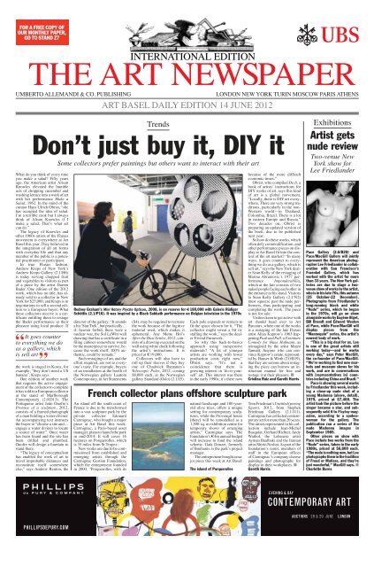 Don T Just Buy It Diy It The Art Newspaper