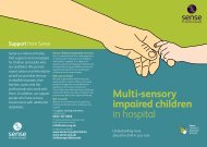 Multi-sensory impaired children in hospital - Sense