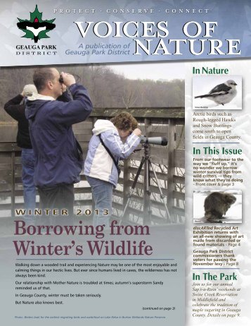 Voices of Nature Winter 2013 - Geauga Park District