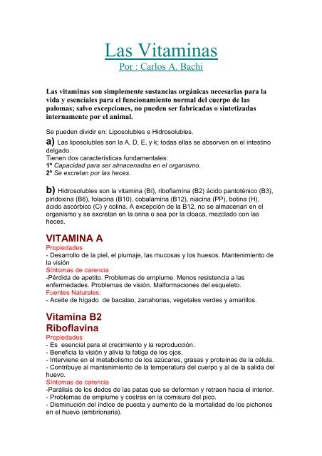 Las Vitaminas.pdf - Canarias Racing Pigeon