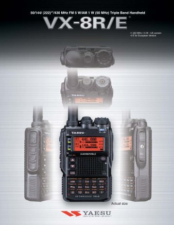 YAESU VX-8R + VX8E Information - Thiecom