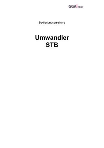 Umwandler STB - GGA Maur