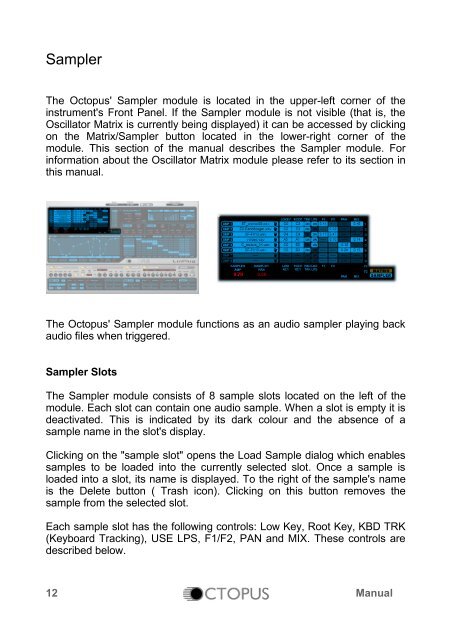 Octopus Manual - LinPlug Virtual Instruments