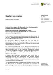 Medienservice Sachsen - Pressemitteilung - SÃ¤chsische ...