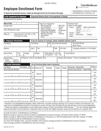 Employee Enrollment Form