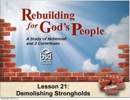 Lesson 21: Demolishing Strongholds