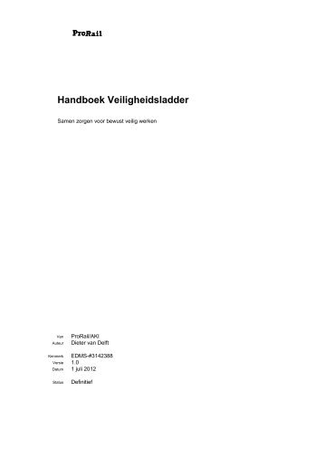 Handboek Veiligheidsladder - ProRail