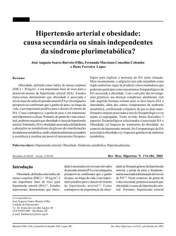 HipertensÃ£o arterial e obesidade: causa secundÃ¡ria ou sinais ...