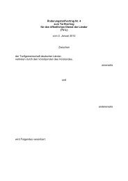 Änderungstarifvertrag Nr. 4 zum Tarifvertrag für den öffentlichen - TdL