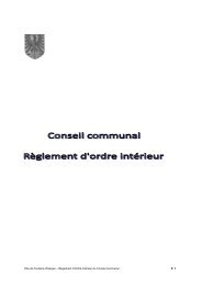 RÃ¨glement d'Ordre IntÃ©rieur du Conseil communal - Fontaine-L ...