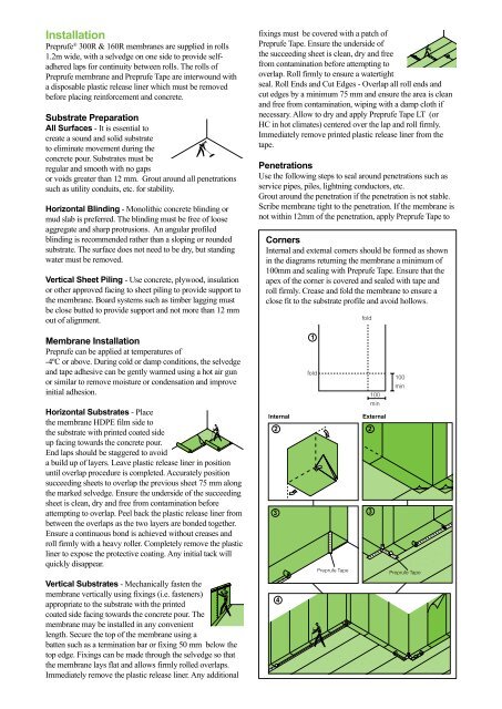 PreprufeÂ® 300R & 160R Pre-applied Waterproofing Membranes ...