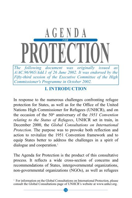 Agenda for Protection (Third Edition) - PoA-ISS