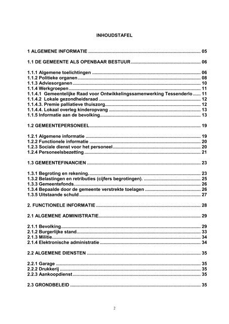 3. toeristische jaarwerking - Gemeente Tessenderlo