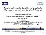 Decision Making under Conditions of Uncertainty: The Impact ... - Nato