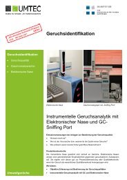 Geruchsidentifikation Instrumentelle Geruchsanalytik mit ... - umtec