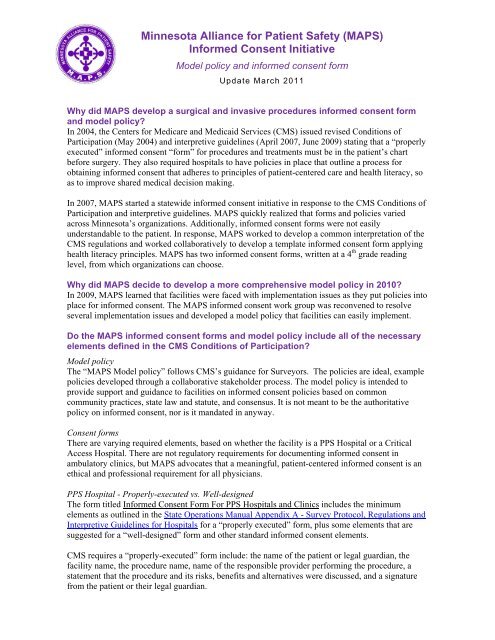 Informed Consent Initiative - Minnesota Alliance for Patient Safety