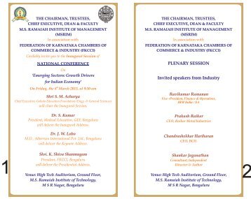 National Conference Invitation 2013.cdr - MS Ramaiah Institute of ...