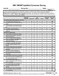 NRI Inpatient Consumer Survey