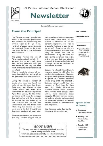 term 3 issue 8 2010.pub - St Peters Lutheran School