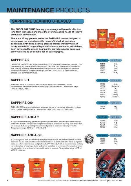 sapphire bearing greases - alexandris.gr