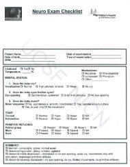 Neuro Exam Checklist