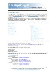 The Nepal Digest Published By Tnd Foundation Po Box 06 White