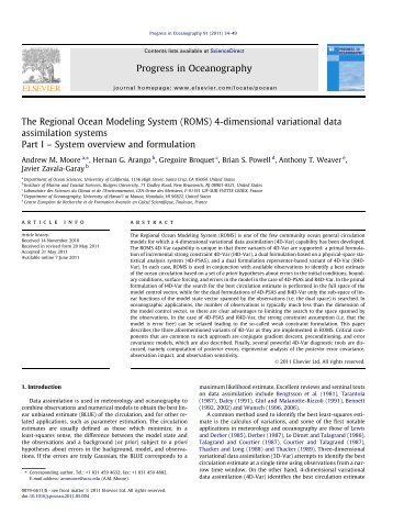 The Regional Ocean Modeling System (ROMS) - Emanuele Di ...