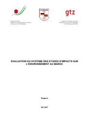 Evaluation du systÃ¨me des Ã©tudes d'impacts sur l ... - GD MAROC