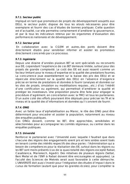 Evaluation du systÃ¨me des Ã©tudes d'impacts sur l ... - GD MAROC