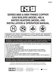 series 8800 & 8900 finned copper gas boilers - Flexo Products Ltd.