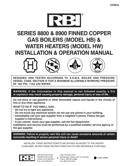 series 8800 & 8900 finned copper gas boilers - Flexo Products Ltd.