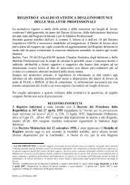 REGISTRO E ANALISI STATISTICA DEGLI INFORTUNI ... - Sicurweb