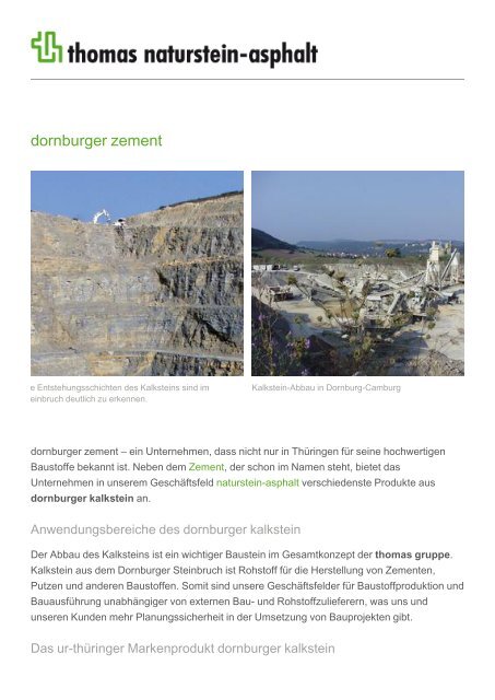 dornburger zement - Thomas Gruppe