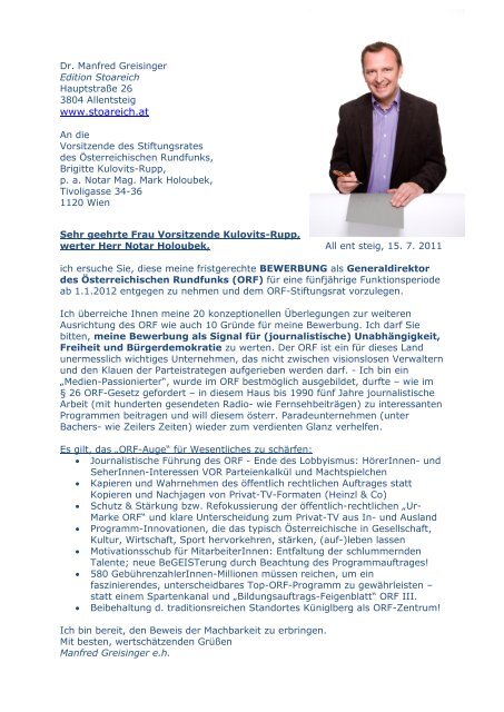 Bewerbung und Konzept (.pdf) - Edition Stoareich