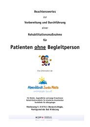 Patienten ohne Begleitperson - Alpenklinik Santa Maria
