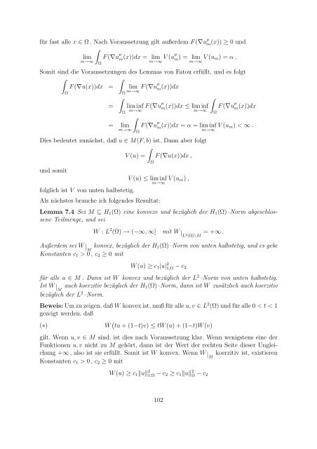 Variationsrechnung und SobolevrÃ¤ume - Fachbereich Mathematik ...