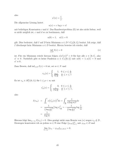 Variationsrechnung und SobolevrÃ¤ume - Fachbereich Mathematik ...