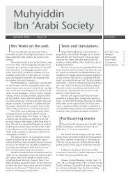 Newsletter 22 - Muhyiddin Ibn Arabi Society