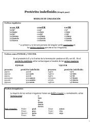 PretÃ©rito indefinido-modelos de conjugaciÃ³n