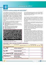 Columns for HPLC - Western Analytical