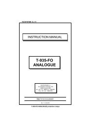 T-935FOANALOG Instruction Manual